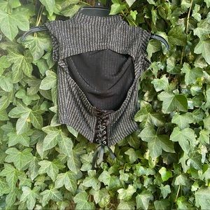 Silver Lace up Cut Out Crop Top ❤️ Valentine’s Day